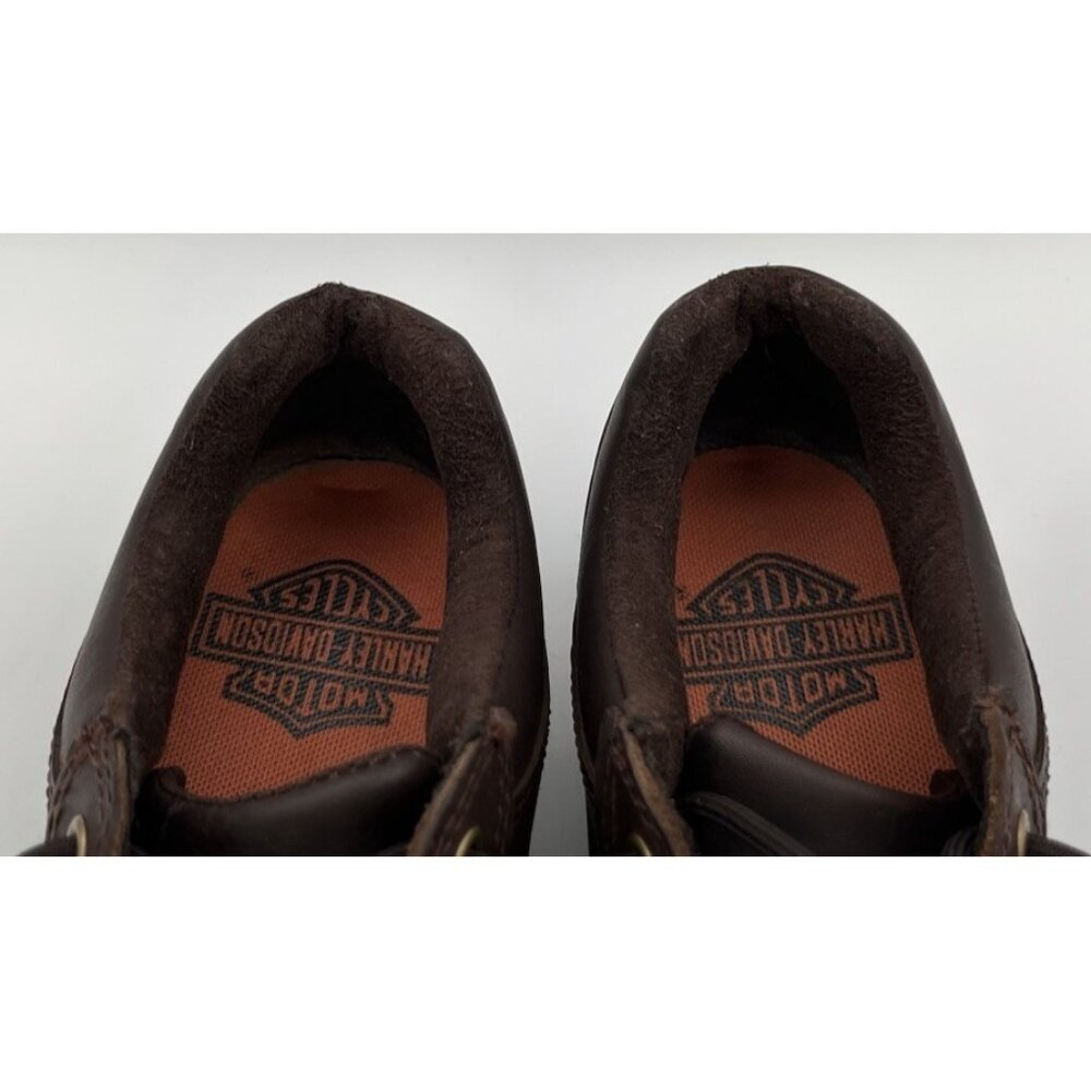 Harley Davidson Motorcycles Women’s Size 9 Dark Brown Leather Heeled Ankle Boots - Picture 11 of 13